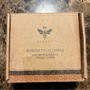 Deybby Beeswax Pillar Candle Set